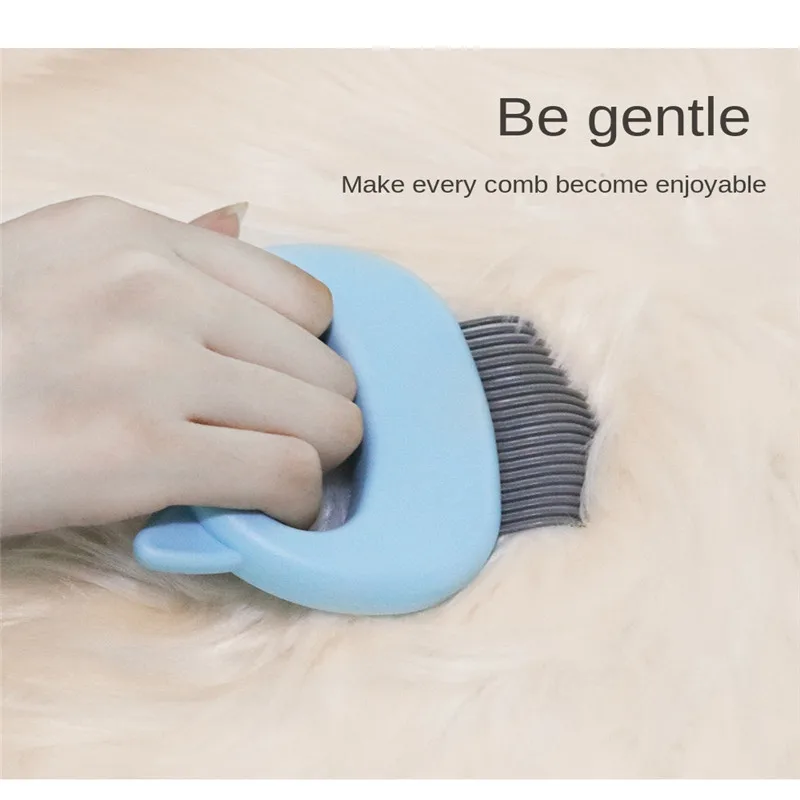 Щетка массажная с ручкой в форме ракушки для ухода за кошками | Дом и сад