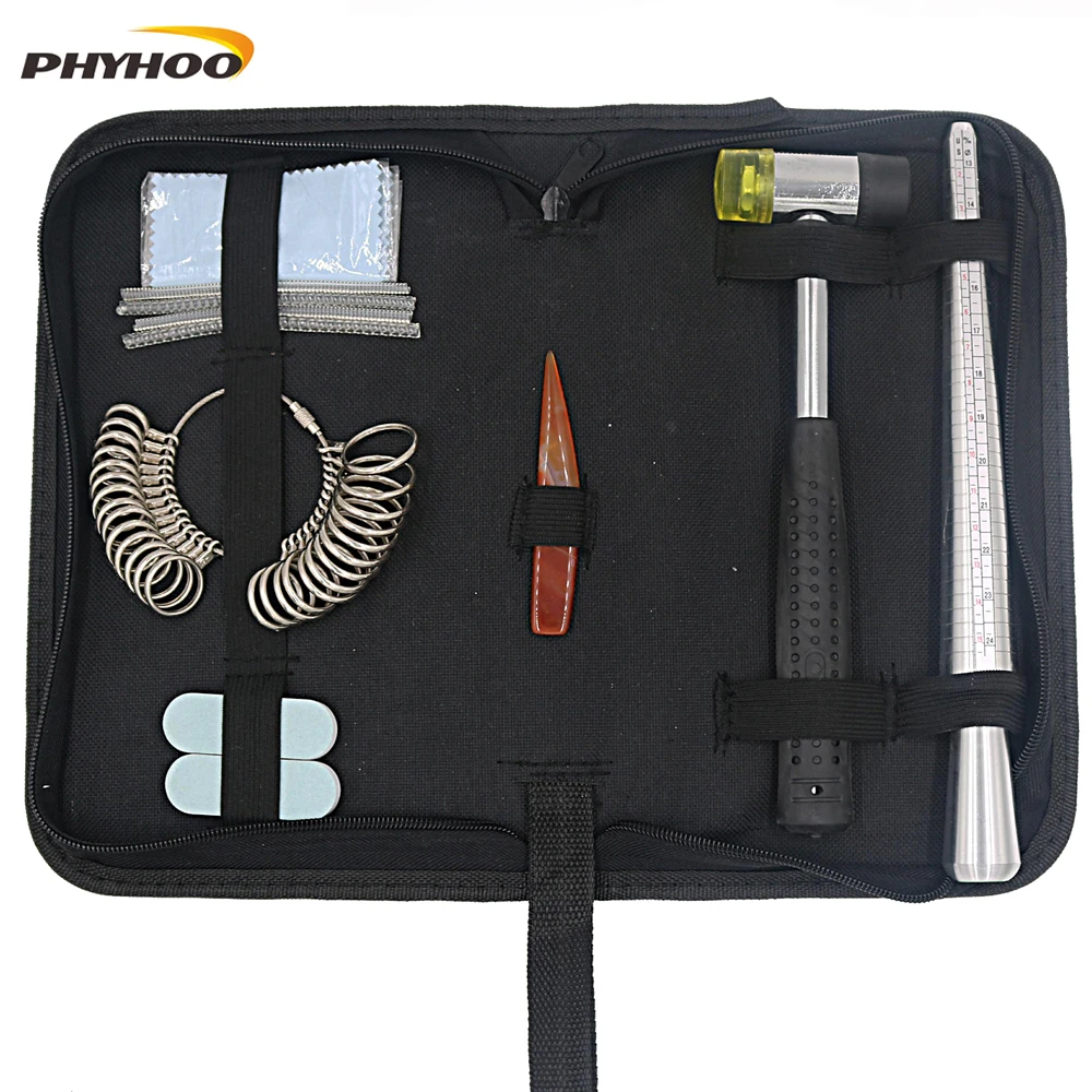 Измерительная палка с кольцом + резиновый молоток для полировки ювелирных