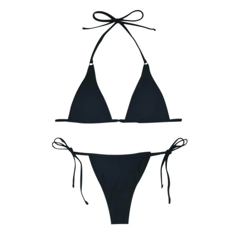 

JANDEL Women Sexy Triangle Bikini Swimming Bathing Suits Scallop Halter Top Two Piece Swimsuits Swimwear S-L
