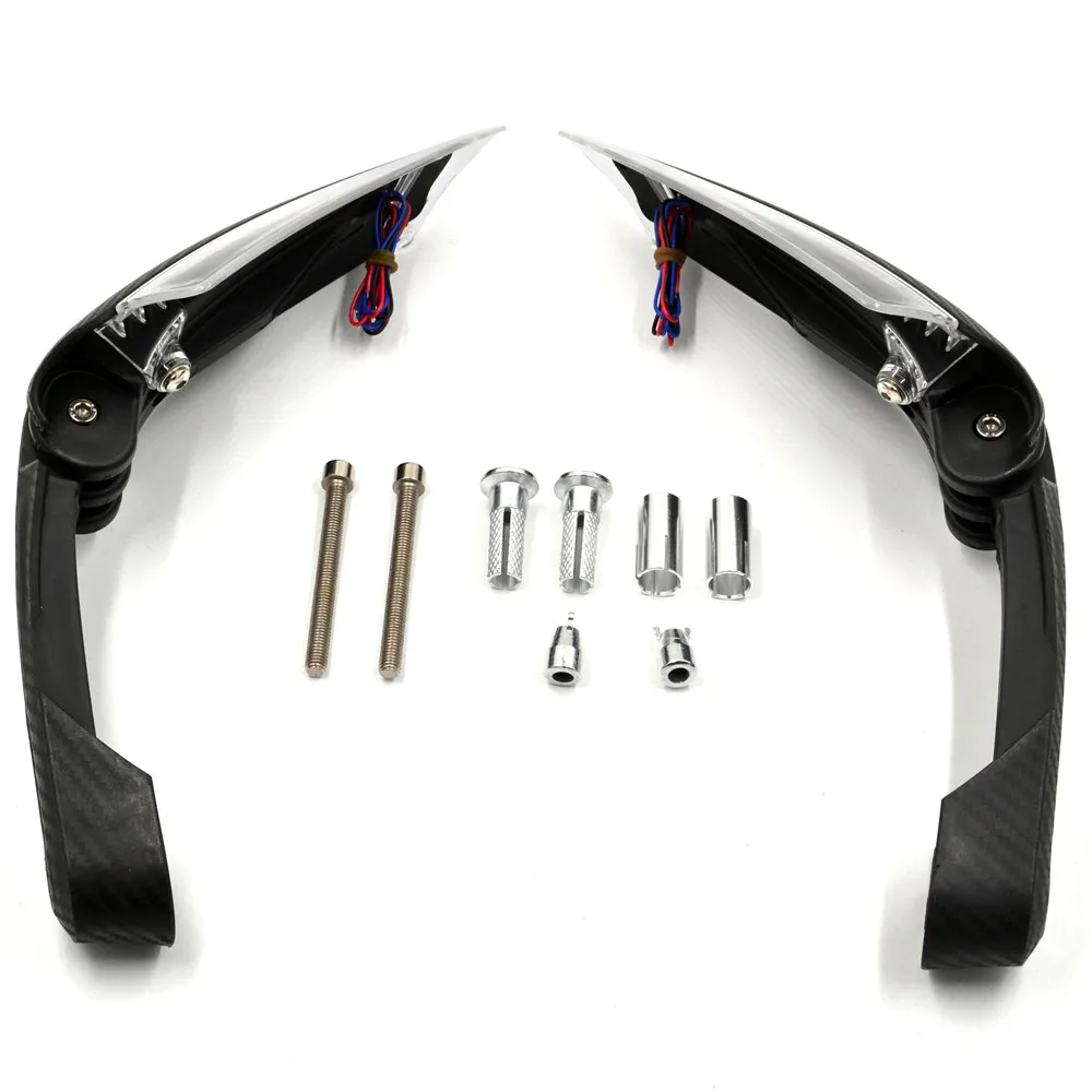 JAER Мотоцикл ATV 28 мм 22 мм Handbar желтый белый светодиодный фонарь Handguard ручной защита от ветра отражатель защита от падения рук