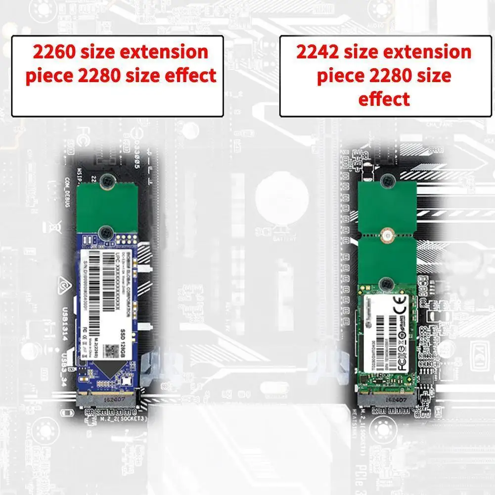 

NGFF M2 State Drive Adapter Support 2242 2260 2280 Slot SSD Card Adapter Memory Card Expansion Board Raiser L5T4