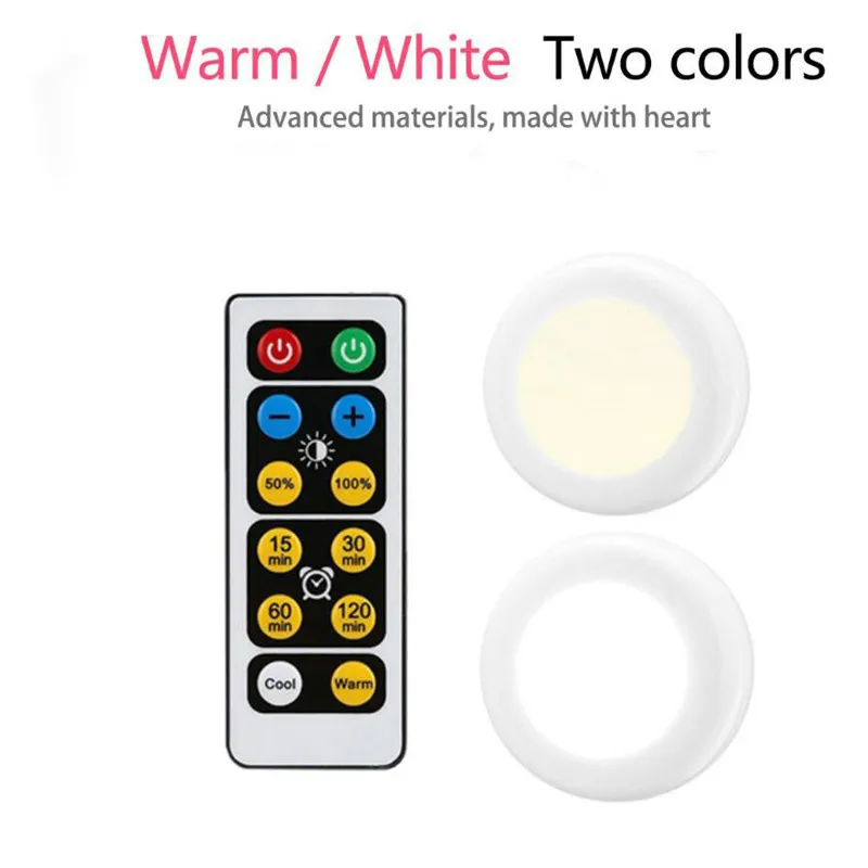 Теплый белый двухцветный светильник под шкафом с регулируемой яркостью