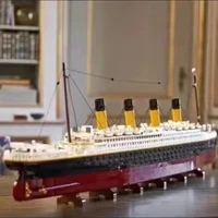 moc 10294 titanic model large cruise shipboat diy building blocks classic movie ship toy exhibitioncollection christmas gift