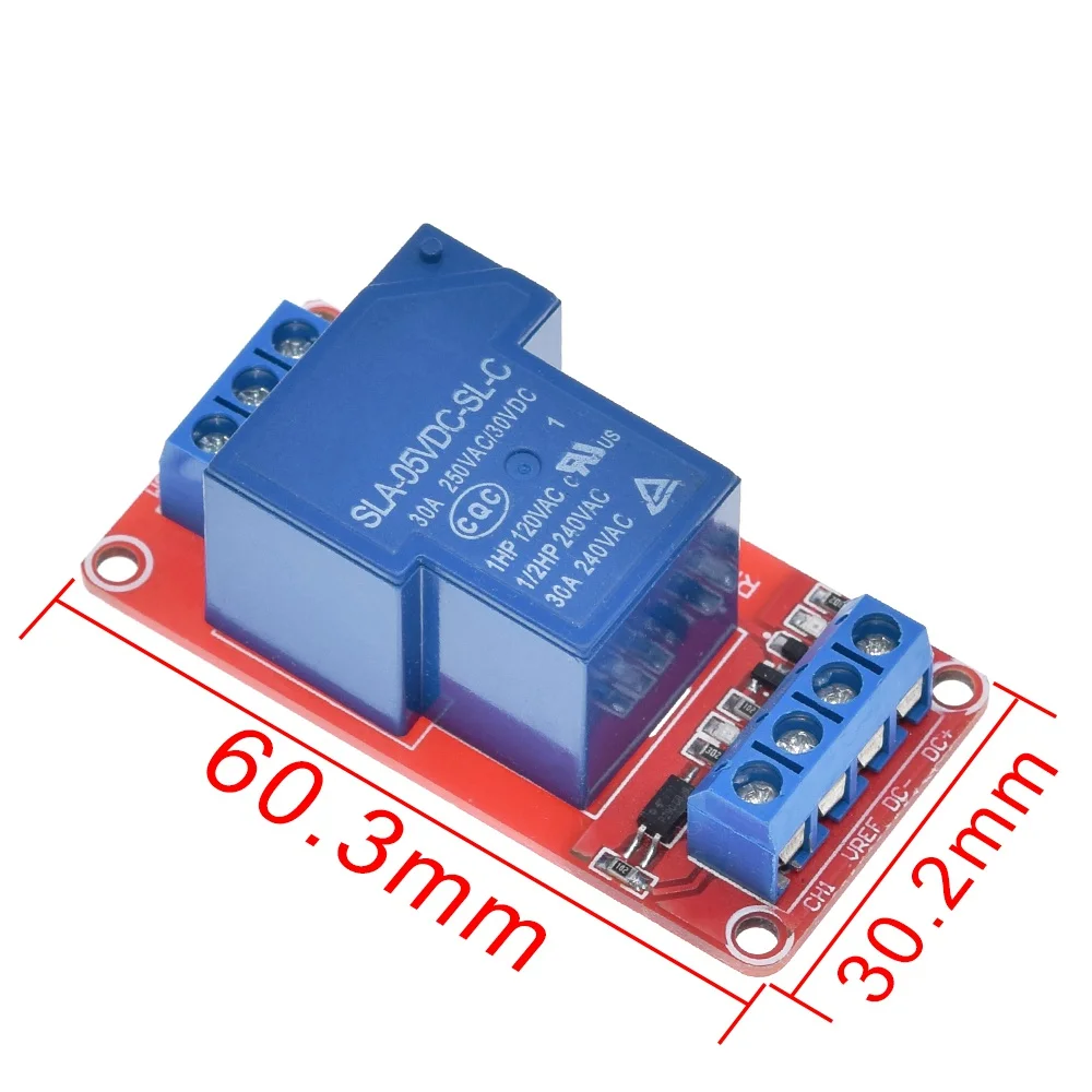 Завеса 5V 30A двусторонней изоляции релейный модуль высокой/Низкий уровень