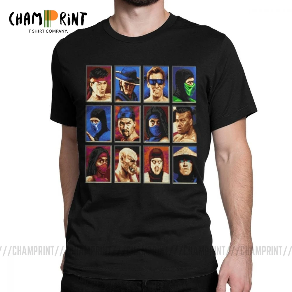 Винтажная Футболка Mortal Kombat II Genesis 16 бит ретро-футболка для геймеров коллаж