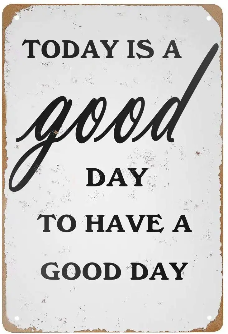 

HERYNLRN retro style metal sign poster "Good morning", suitable for home bar cafe kitchen wall decoration tin sign plaque