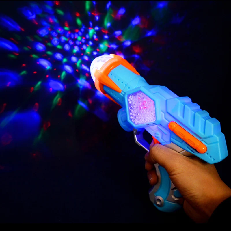Мини электрический игрушечный пистолет музыкальный светильник вращающийся на