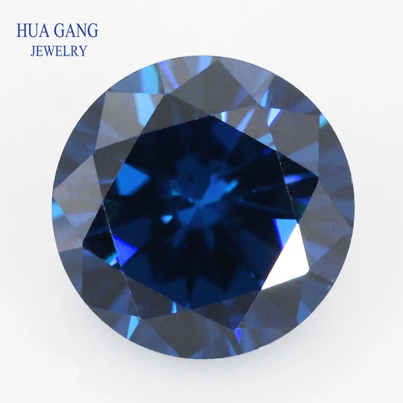 

Dark Blue Cubic Zirconia 0.8~12mm Round Shape 5A Brilliant Cut Loose CZ Stone Synthetic Gems For Jewelry Free shipping