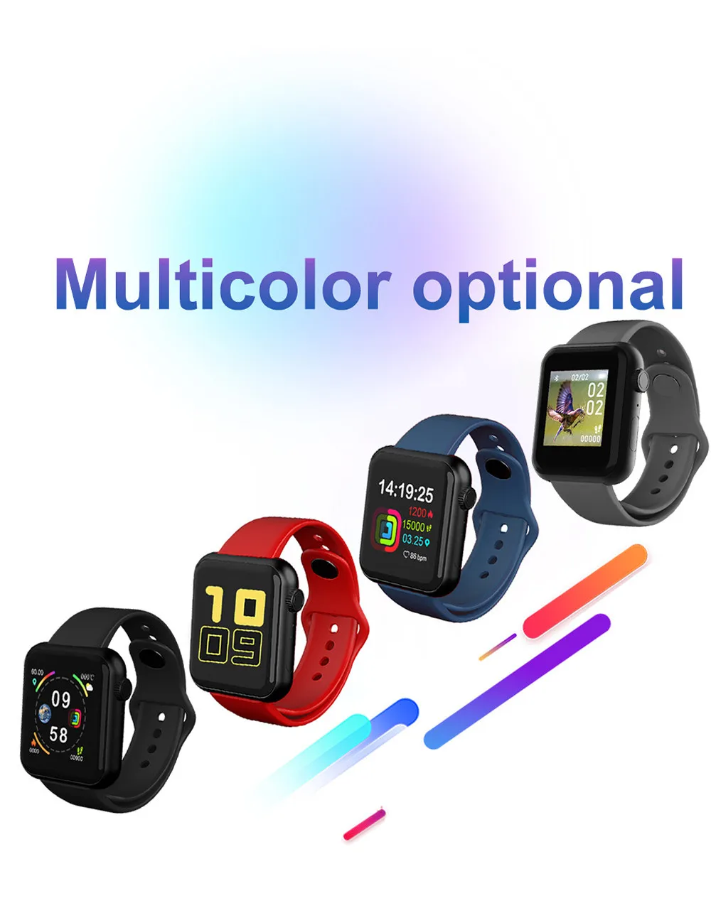 V6 смарт браслет часы HeartRate Смарт спортивные цветной экран Сенсорный