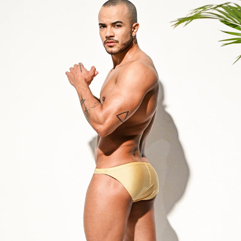 Трусы плавки мужские с низкой посадкой пикантные треугольные пляжный купальный