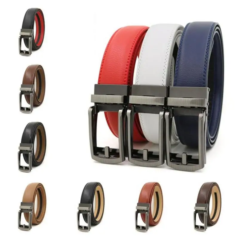 High Quality Cowhide Men's Belt Luxury Automatic Buckle Men Two-layer Cowhide Leather Belts Fashion Belt Designer Waist Belt
