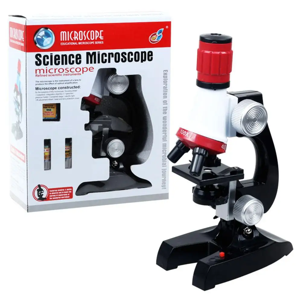 

1200X Children Toy Biological Microscope Set Gift Monocular Microscope Biological Experiment Tool Primary Student