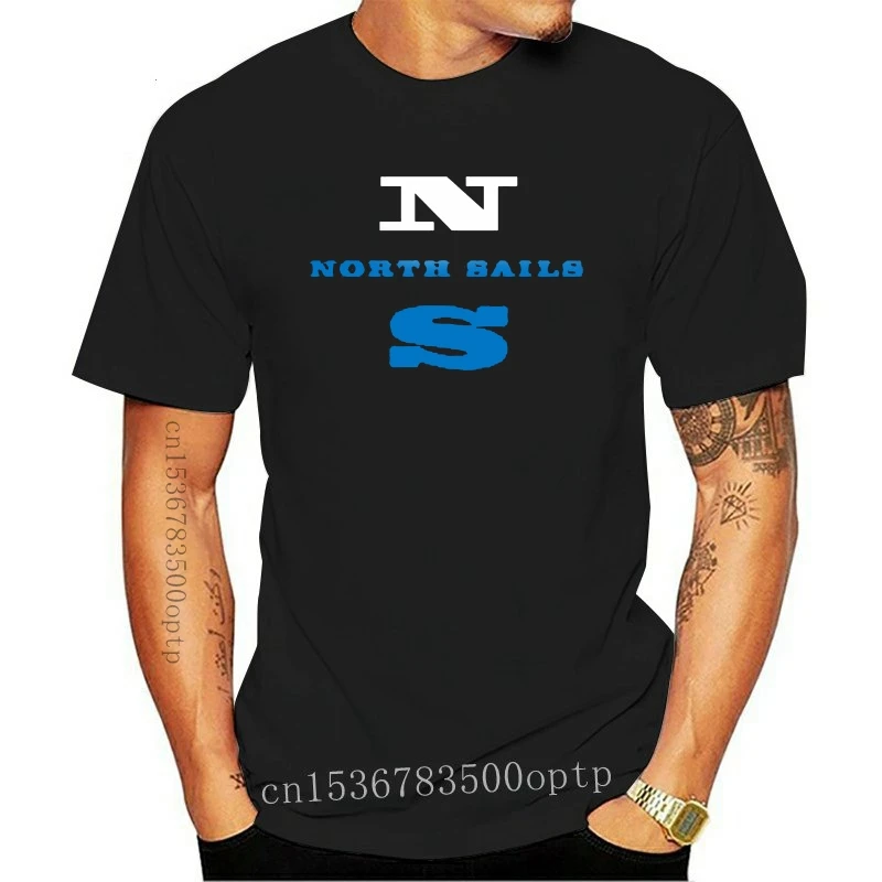

New 2021 Retno vintage North Sails Black Size S-2XL T-Shirt free shipping100% cotton casual short sleeve men T shirt