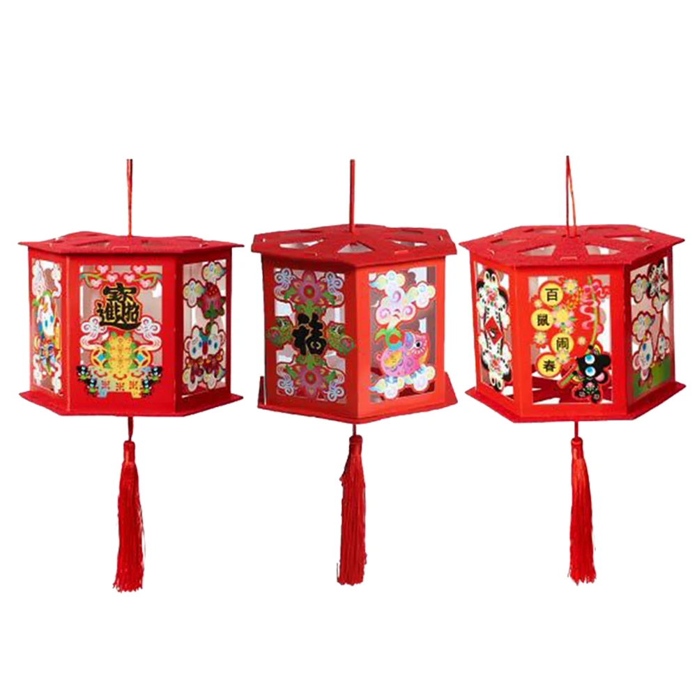 2020 новый год светодиодный фонарь свеча украшения для фонарей войлочные DIY детей