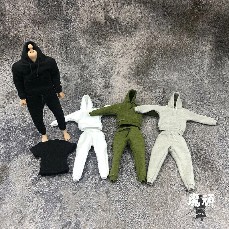 1/12 мужской свитер с капюшоном футболка и штаны Комплект одежды для детей модная