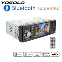 bluetooth 4 2 audio video mp5 player auto parts tf usb fast charging car radio 1 din 4 1 inch iso remote multicolor lighting