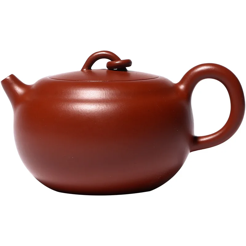 

Zisha teapot Yixing famous Dahongpao Zisha teapot handmade double circle Teapot Tea Set Gift