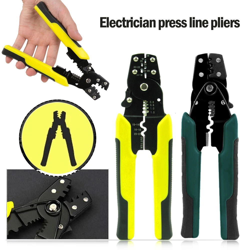 

Multi Tool Pliers Crimping Pliers Wire Stripper Multi Functional Snap Ring Terminals Crimpper Tubular Terminal Crimper Wire Tool