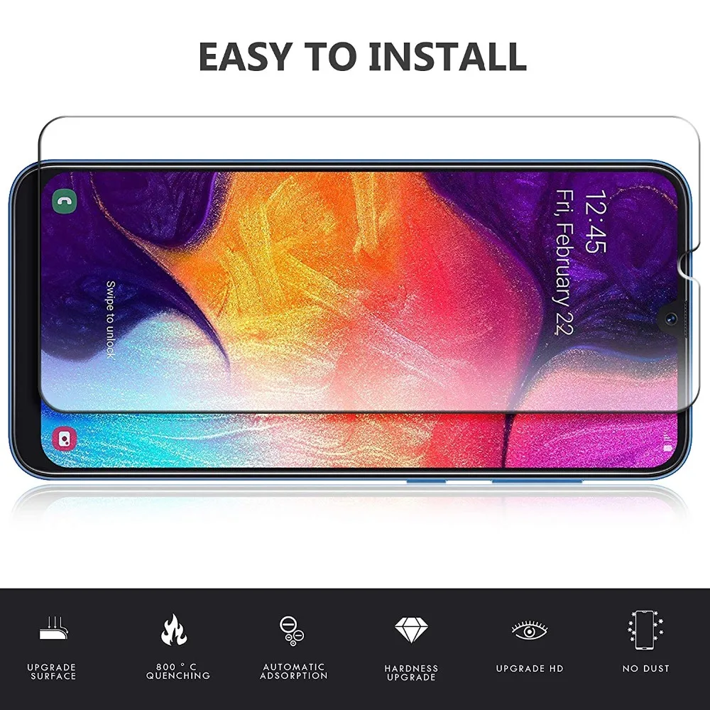 Полностью покрывающее закаленное Стекло для samsung Galaxy J4 J6 A8 A6 плюс A10 A20 A20E A30 A40 A50 A70 Экран защитная пленка 9H 2.5D
