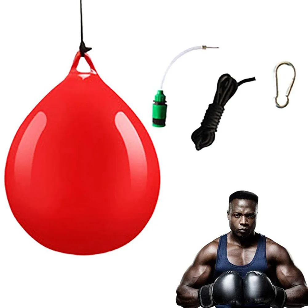 

Water Sandbag Punching Bags Speed Ball Aqua Boxing Pear Boxing Balls Water Heavy Bag w/ Water Injector Hook Sling Hanging Boxing