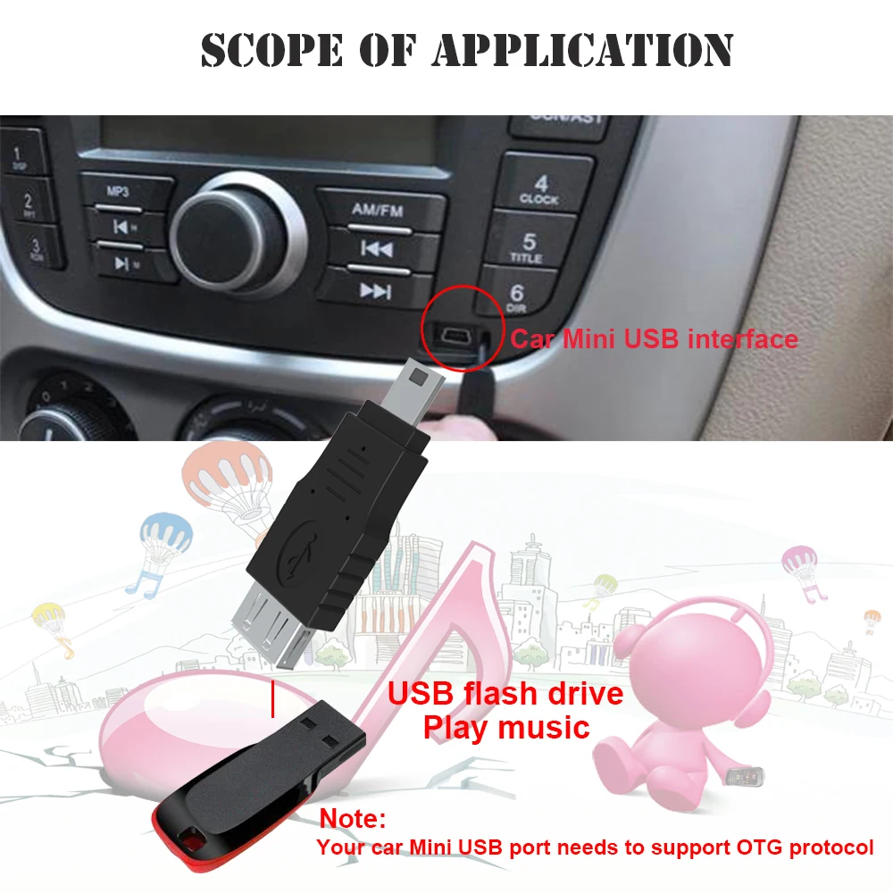 Uverbon высокоскоростной USB Мужской к USB 2,0 Женский адаптер мини-usb OTG конвертер адаптер синхронизации данных для MP4 планшета смартфона