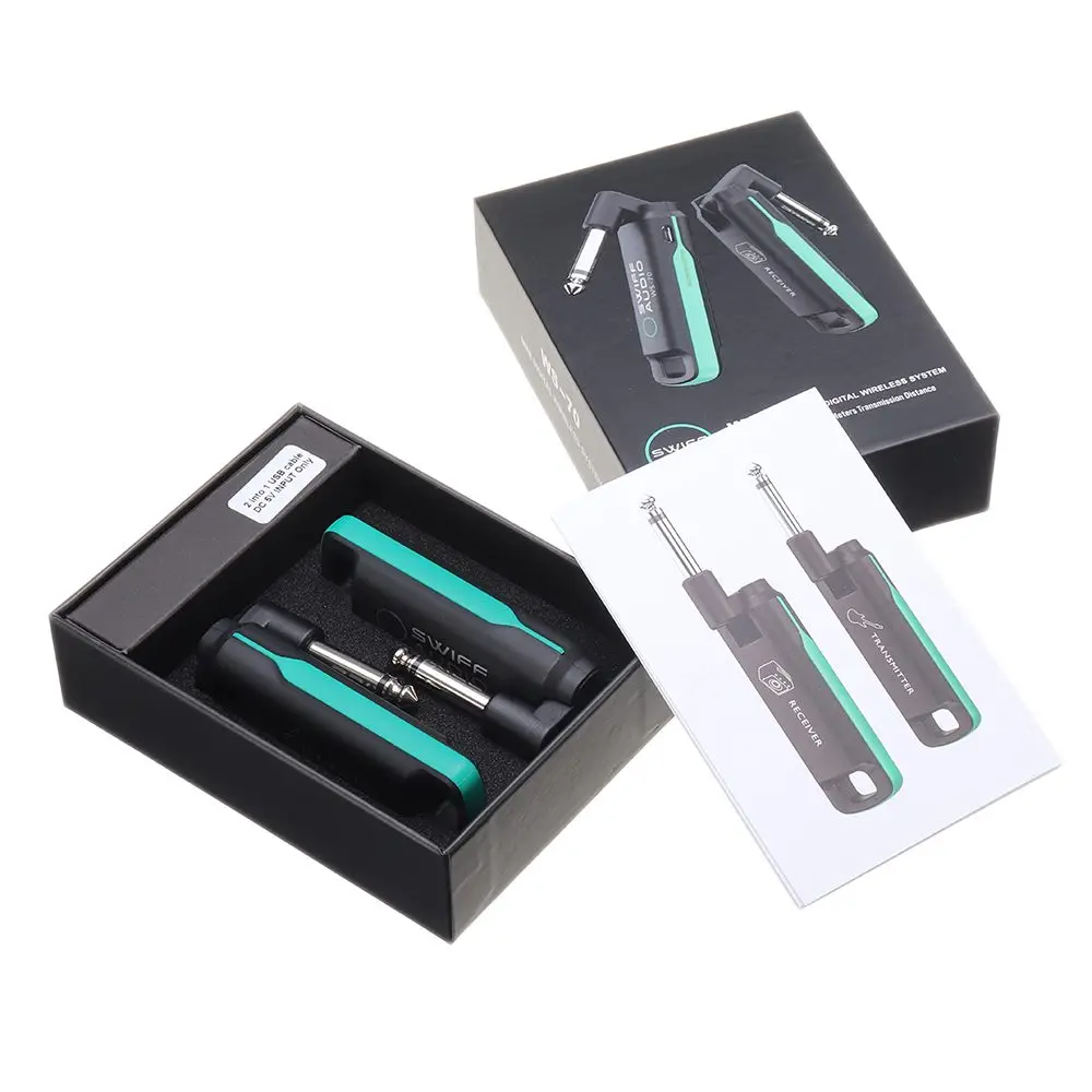 swiff ws 70 uhf gitarre sender empfänger mini digital wireless system multifunktionale gitarre system für elektrische gitarre bass free glob