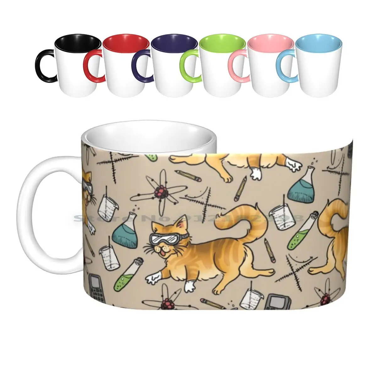 

Stem Cats Ceramic Mugs Coffee Cups Milk Tea Mug Stem Science Technology Math Chemistry Chem Chemical Atom Atomic Molecule
