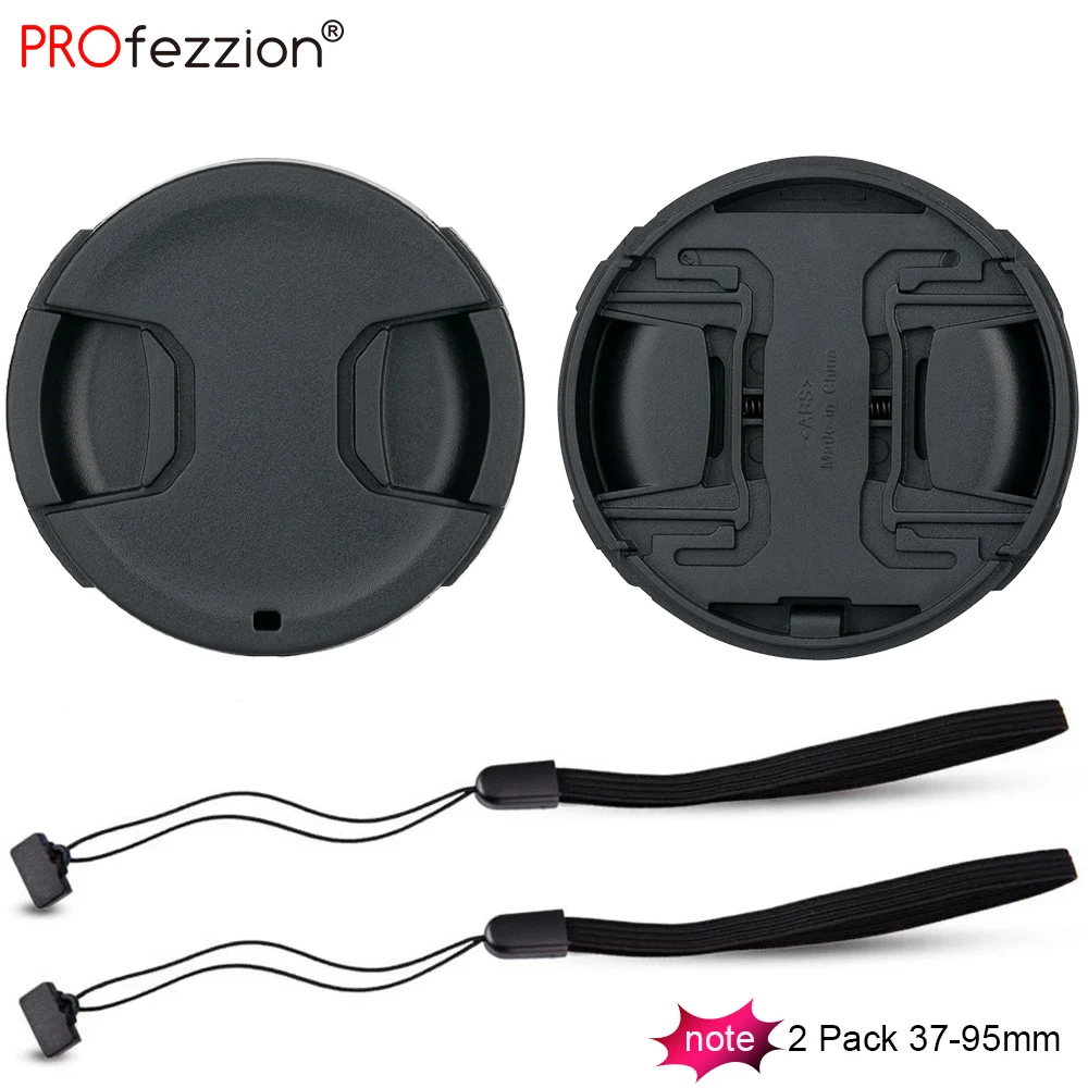 37-95mm Camera Lens Cap Snap-On Lens Cover Filter Protector SLR Mirrorless Camera Accessories for Canon Nikon Sony Olympus zomei soft focus effect diffuser lens filter for sony canon nikon 52mm lens slr camera d5200 d5300