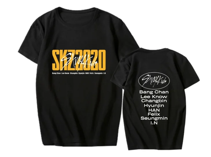 KPOP Stray Kids Combination Album Around Should Support Song Clothing With The Same Loose Short-sleeved T-shirt Women | Мужская одежда