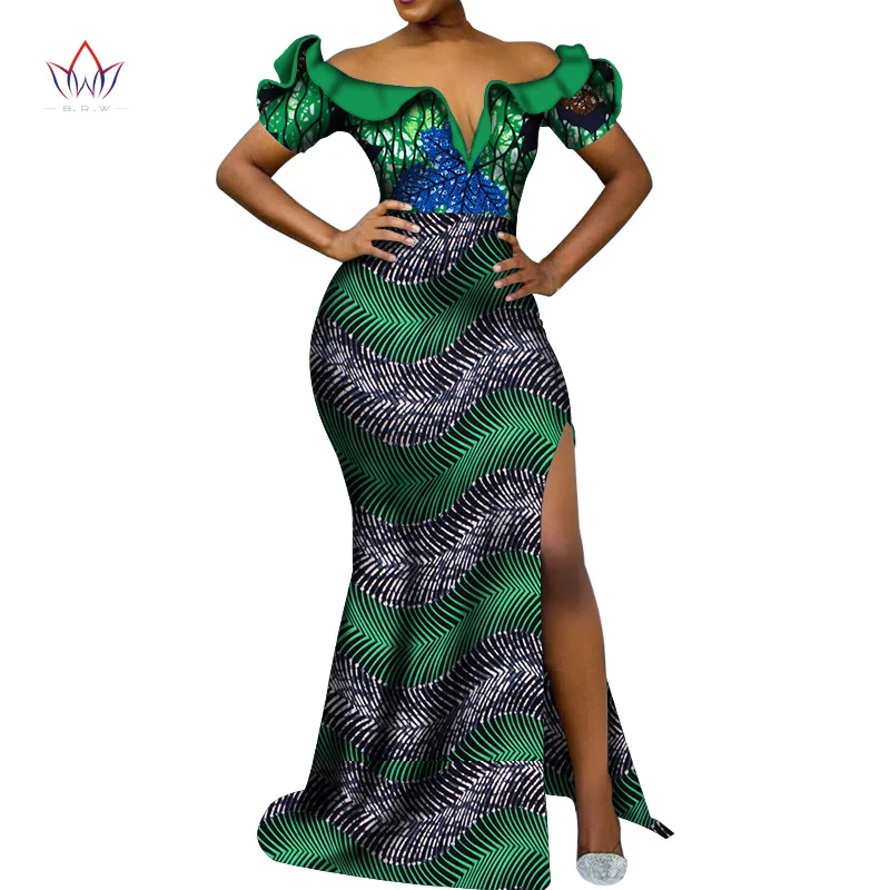 Женское платье в африканском стиле с v-образным вырезом Vetement Femme Dashiki повседневные