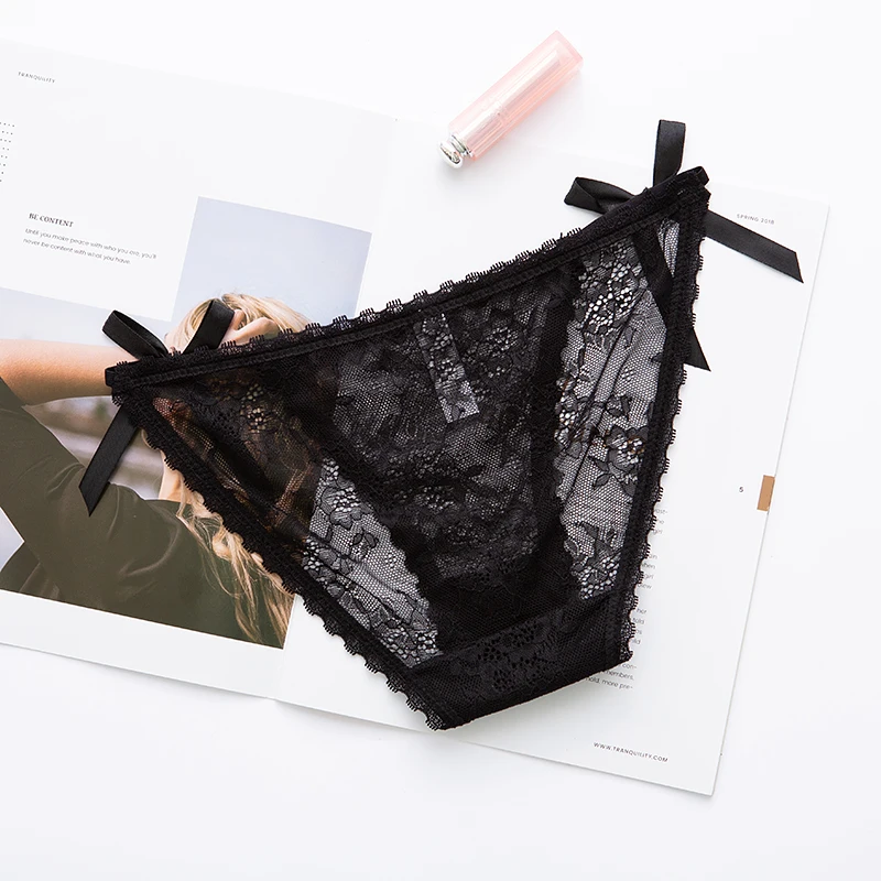 Женское нижнее белье трусики с кружевной вышивкой сексуальное Сетчатое дышащее