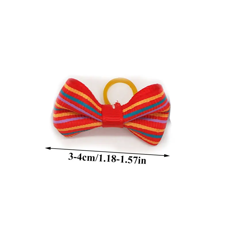 

Handmade Cute Pet Dog Bow Loverly Bowknot Dog Ties For Puppy Dogs Accessories With Rubber Bands Cute Pet Headwear Grooming