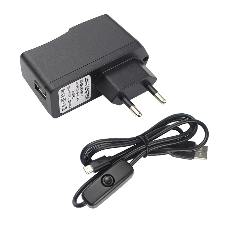 

Raspberry Pi 3 Power Supply With ON/OFF Switch Button Micro Power Adapter EU/US/UK/AU Charger For Raspberry Pi 3 Model B 3B+