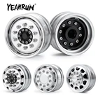 Передние колесные диски YEAHRUN CNC из алюминиевого сплава для радиоуправляемого автомобиля 114 Tamiya, тягач, грузовик R620, модифицированные запасные части