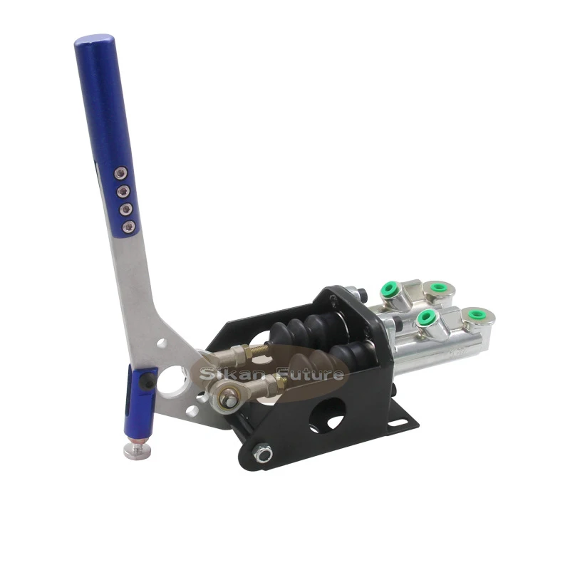 Синий Universal Car Racing Hydraulic Drift Handbrake Vertical Horizantal Drift Lever Drift E-Brake Double Cylinder Hand Brake - Цвет: Синий
