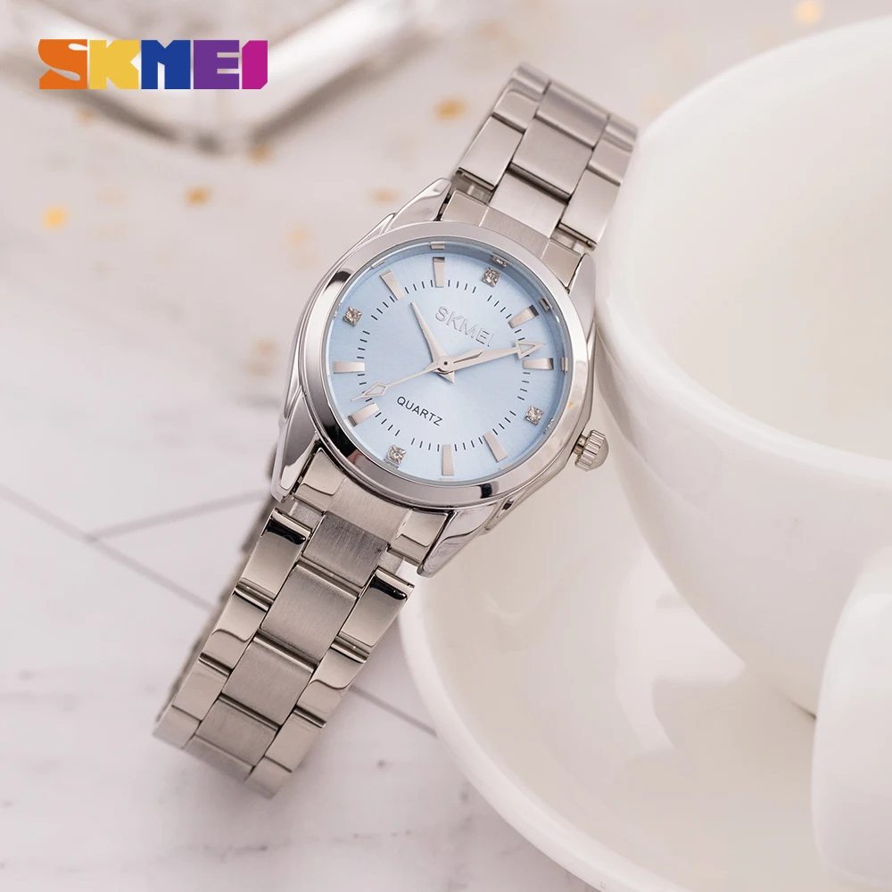 Часы SKMEI женские кварцевые простые брендовые Роскошные наручные с поддержкой