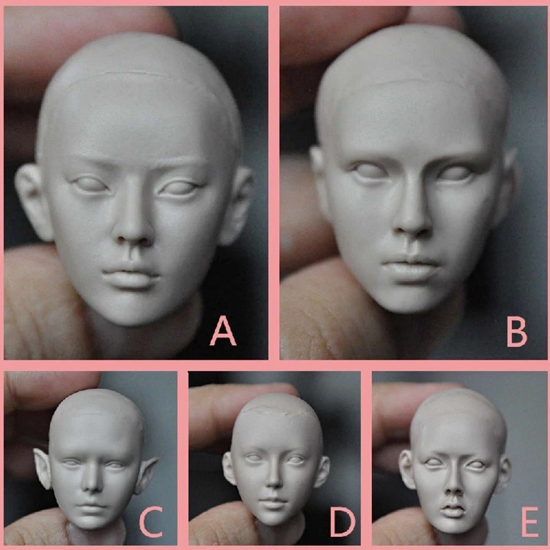 

In Stock 1/6 DIY Unpainted Girl Face Plate Head Sculpt Carving Model Fit 12" Female Soldier Action Figure Body