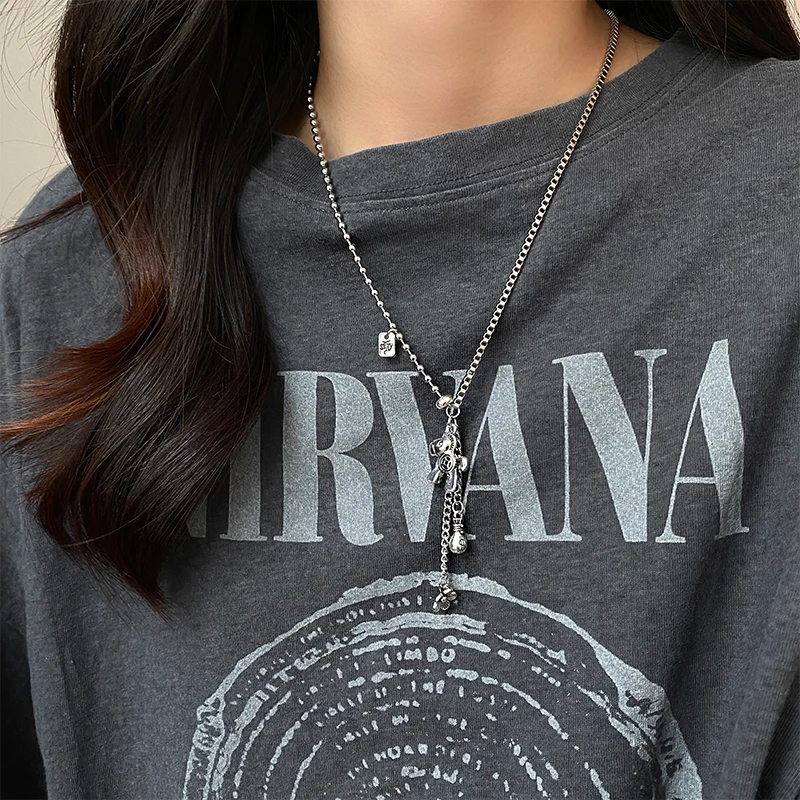 Ожерелье модули прохладный Детский жакет из денима для девочки Светильник