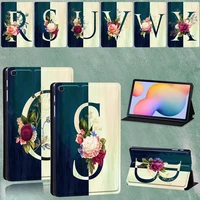 for samsung galaxy tab s6 lite 10 4 inch 2020 p610 p615 shock proof letter series pattern pu leather stand tablet case