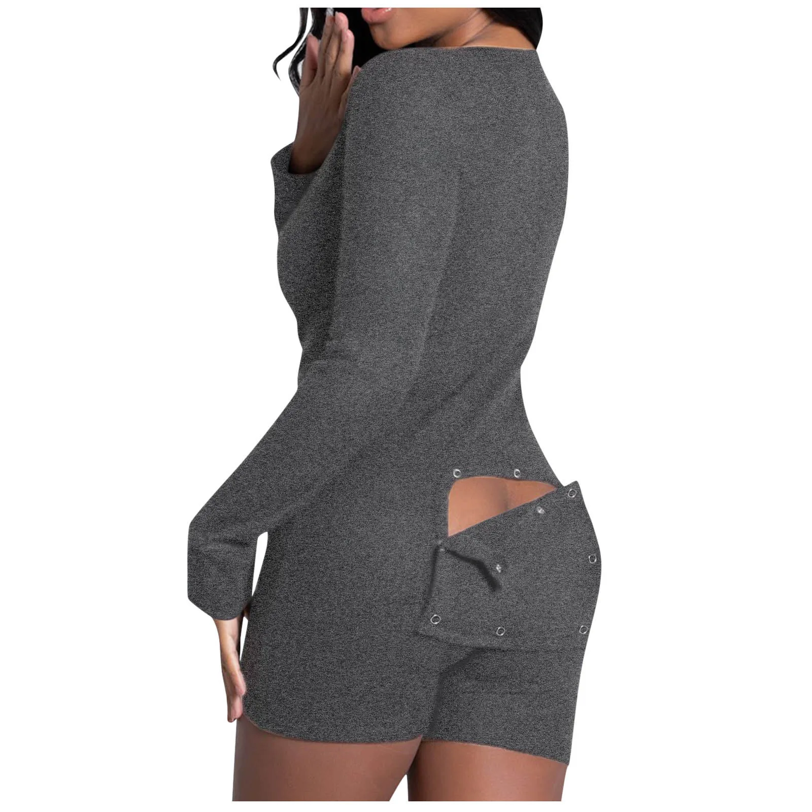 

Women's Jumpsuit Button-down Functional Buttoned Flap Adults Sexy Bodycon Jumpsuit Women Overalls 2021 Long Sleeve Skinny Romp