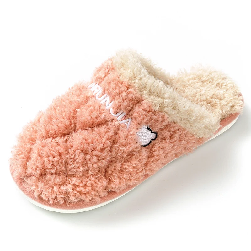 

Новинка 2021, мягкие пушистые меховые зимние домашние плюшевые тапочки, Женская милая обувь на платформе, мужские теплые домашние меховые сла...