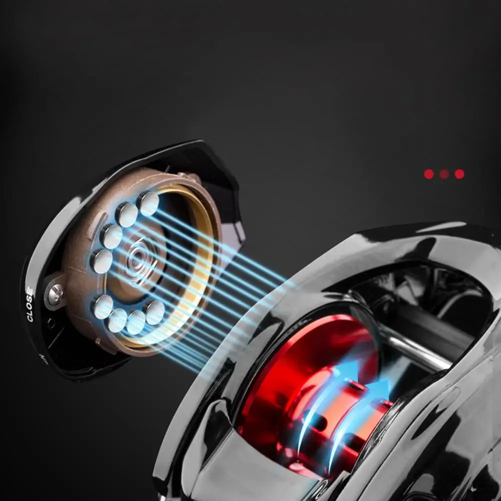 

Bait Casting Baitcast Reel 9+1BB 7.2:1 High Speed Squid Carp Fishing Reel Metal Line Spool Cup Magnetic Brake Distant Wheel