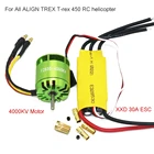 RC 4000KV бесщеточный двигатель для всех Выровнять TREX T-rex 450 с XXD 30A ESC для Rc вертолета игрушки