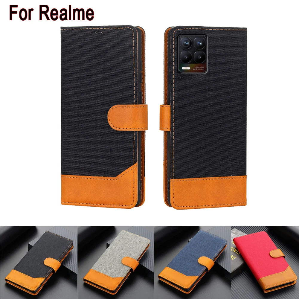 Чехол-бумажник для Realme 8 6 7 9 Pro Plus кожаный чехол-книжка с откидной крышкой Realme8 Realme9