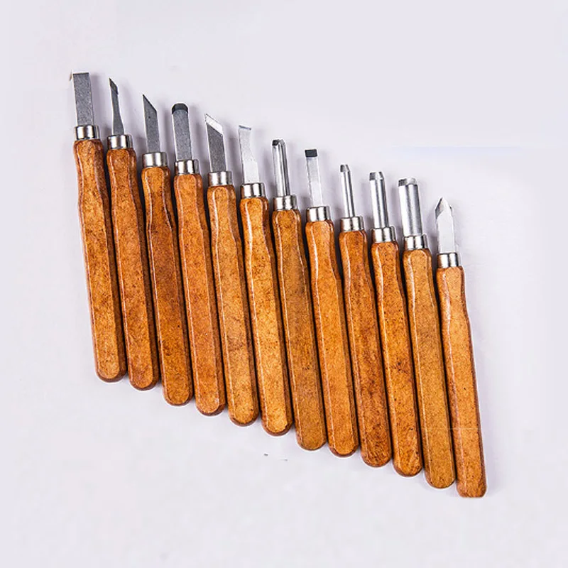 

12pcs/Set Hand Wood Carving Chisels Knife Tool for Basic Woodcut Working DIY Woodworking Engraving Hand Tools