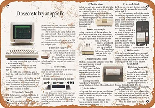 

Metal Sign - 1984 Apple Iic Computer - Vintage Look Wall Decor for Cafe beer Bar Decoration Crafts