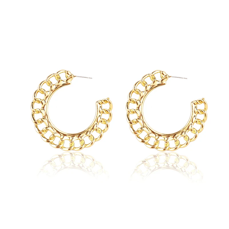 Europe New Vintage C letter Shape Stud Earrings For Women Girls Simple Charm Jewelry Brincos Gift AE101 | Украшения и аксессуары