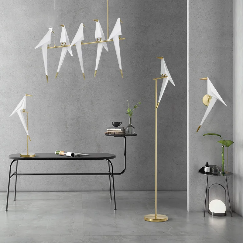 

Современные птицы бумажная клетка люстра ресторан спальня детская комната люстра дизайнер оригами подвесной светильник