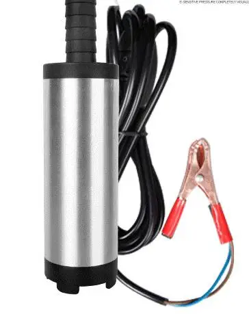 DC 12V 24V Электрический водяной насос электрические топливные насосы погружной насос из нержавеющей стали электрический насос 15л/мин датчик топлива помпа - Напряжение: Battery clip