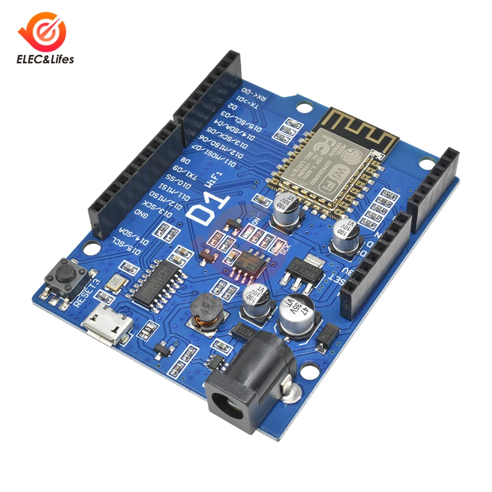 Беспроводная плата разработки для WeMos D1 esp8266 CH340 CH340G Wi-Fi Φ модуль OTA Arduino R3 Micro USB 3 В 5 |